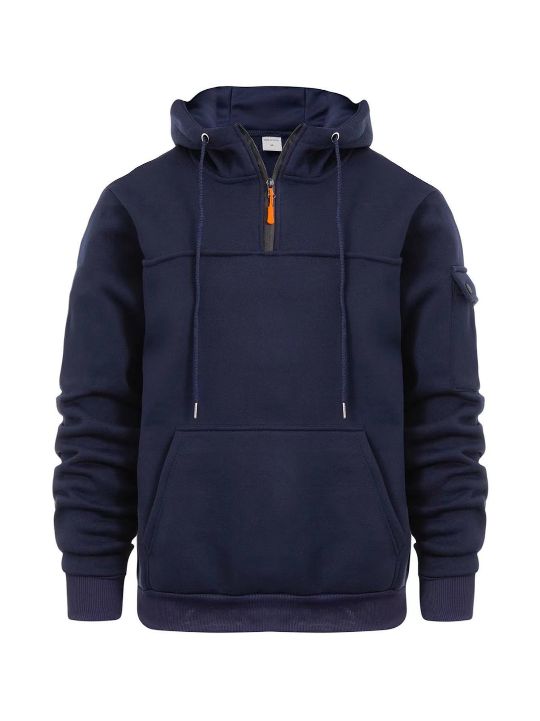 Lässiger Kapuzenpullover mit Halbreißverschluss