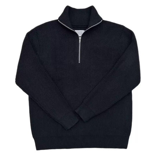 Unisex-Strickpullover mit Reißverschluss, Baumwollmischung