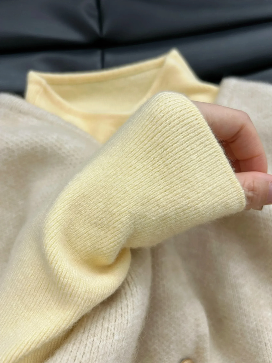 Damen-Strickpullover mit Stehkragen