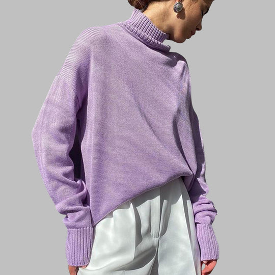Lockerer Rollkragenpullover in klassischem Design