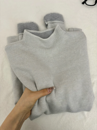 Hellgrau Fleece dick