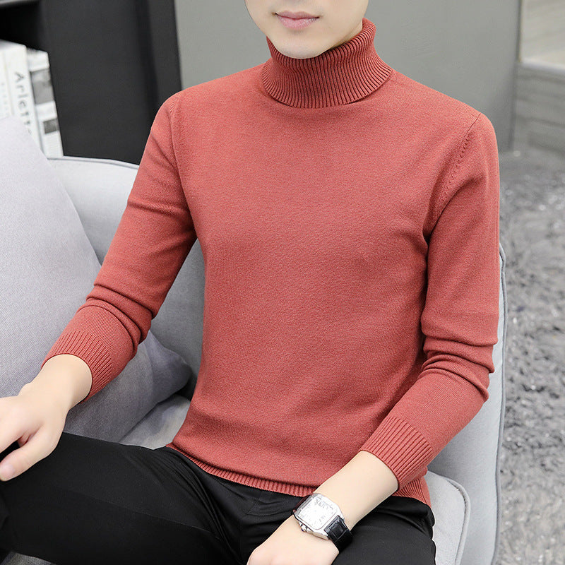 Herren-Rollkragenpullover, langärmelig, schmal geschnitten