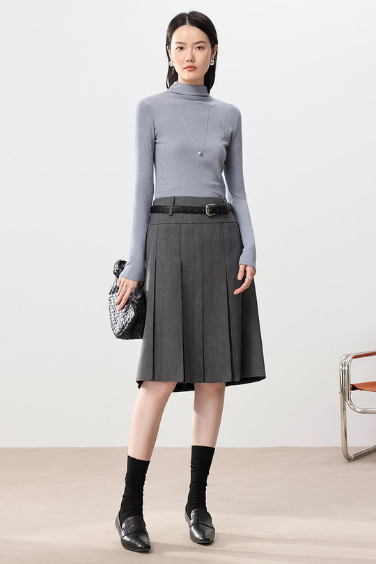 Damen Strick-Unterziehshirt, gefüttert, verschiedene Kragen
