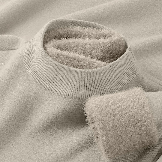 Herren-Pullover mit Stehkragen aus Modal-Wollmischung