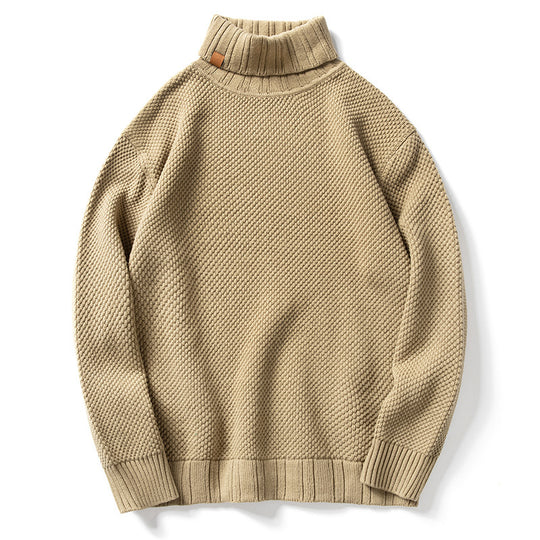 Herren-Strickpullover mit Rollkragen im Retro-Stil