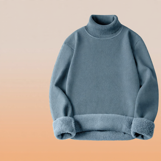 Herren-Rollkragenpullover, gefüttert