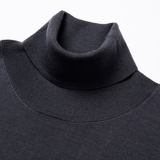 Herren-Wollpullover, 100% Wolle, Rollkragen, maschinenwaschbar