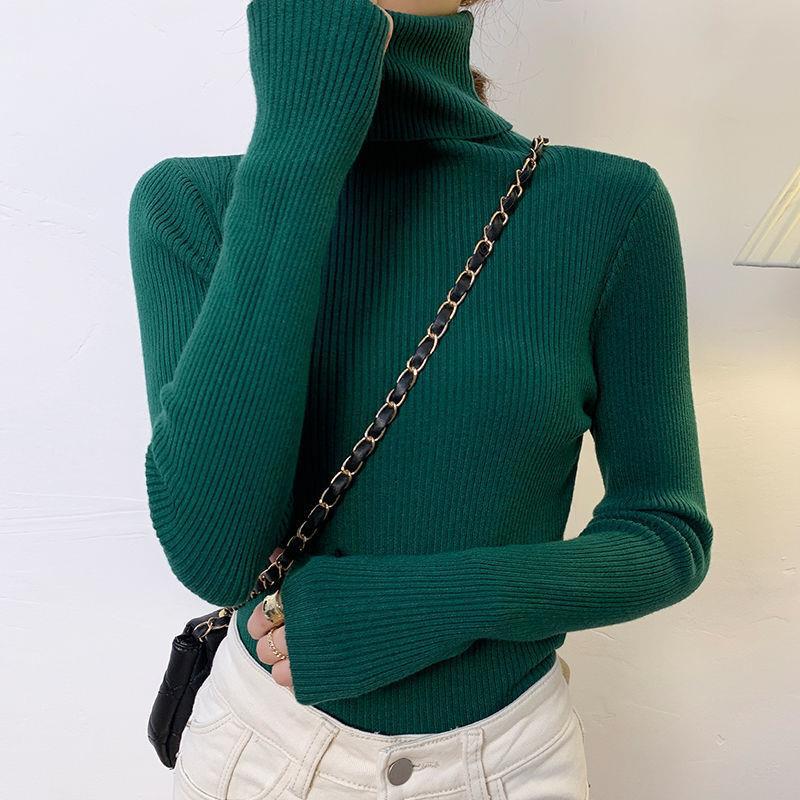 Damen-Rollkragenpullover, langärmlig, große Größen