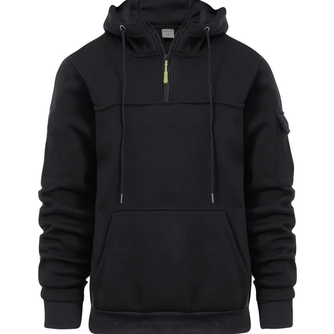 Lässiger Kapuzenpullover mit Halbreißverschluss