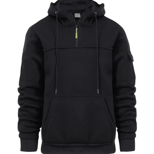 Lässiger Kapuzenpullover mit Halbreißverschluss