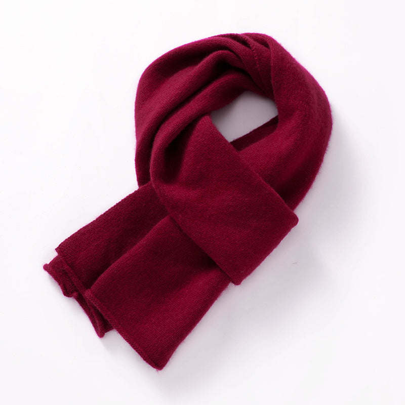 Kaschmir-Schal, gestrickt, einfarbig, 150x26 cm