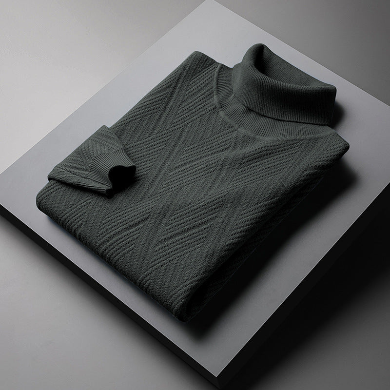 Herren-Rollkragenpullover, gefüttert, warm