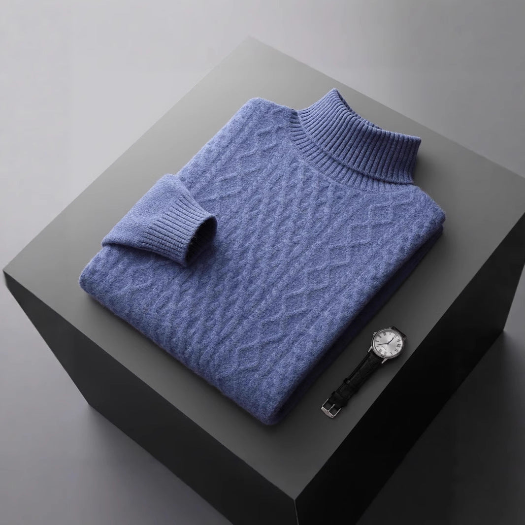Warmer Rollkragenpullover aus 100% Schurwolle