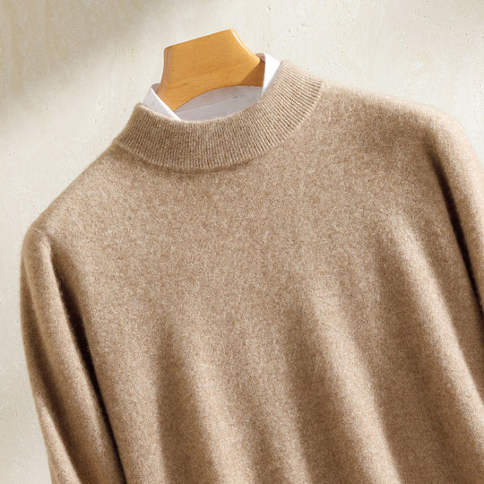 Herren-Kaschmirpullover, 100% Kaschmir, Rundhals oder Stehkragen