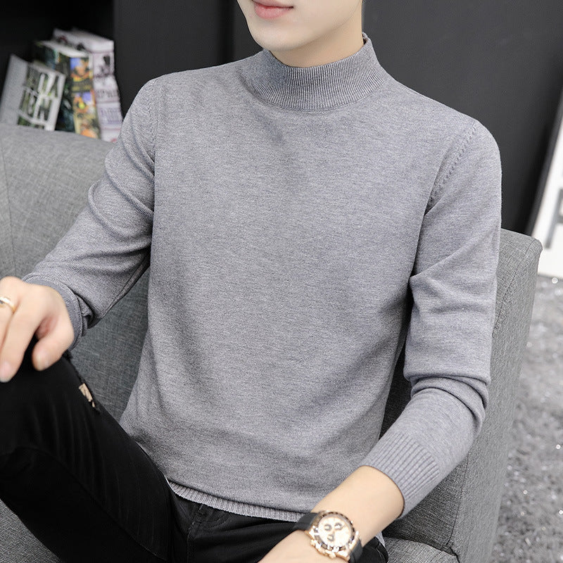 Herren-Strickpullover mit Stehkragen