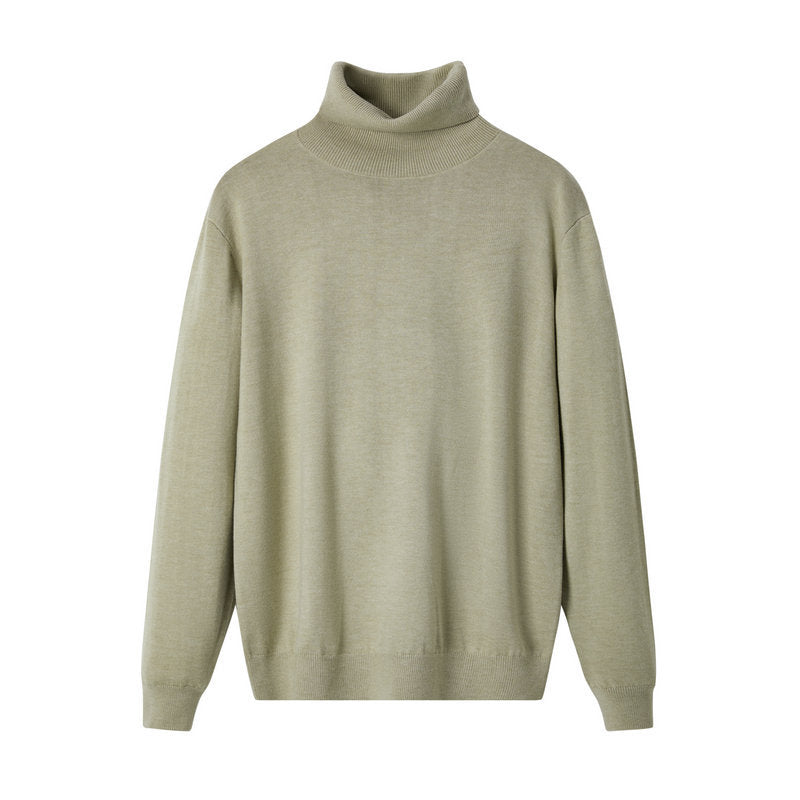 Herren-Wollpullover, Rollkragen, 100% Wolle, dick