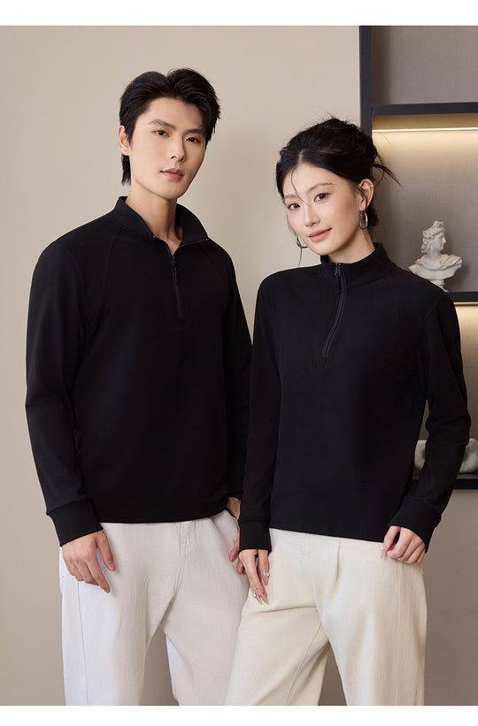 Unisex-Sweatshirt mit Reißverschluss und Fleecefutter