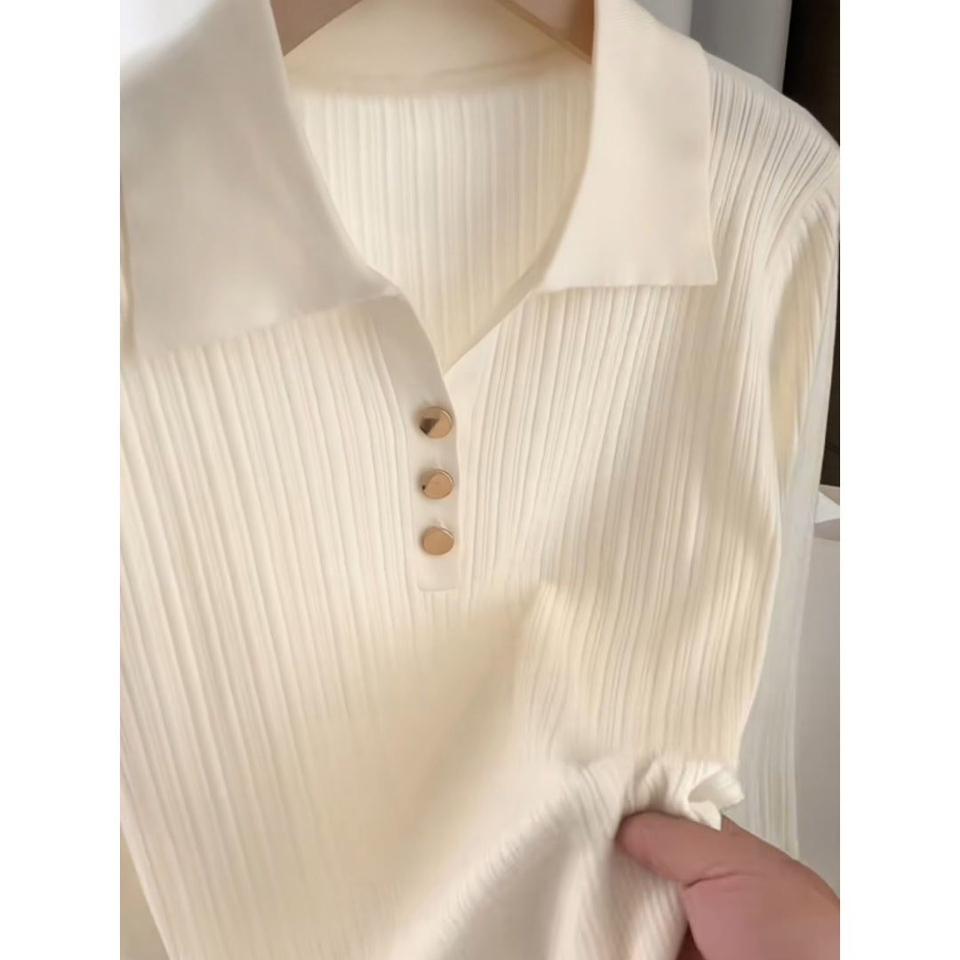 Warmer Strickpullover mit Kontrastfarben und Reißverschluss