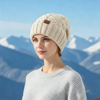Lederlabel Hut Beige