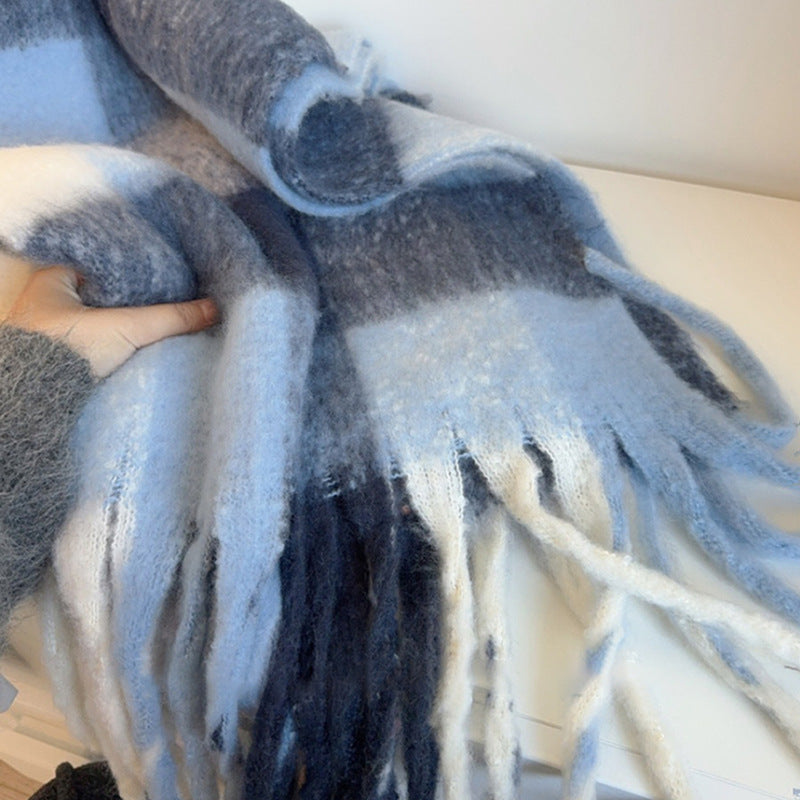 Warmer Schal aus weichem Garn, lang und vielseitig