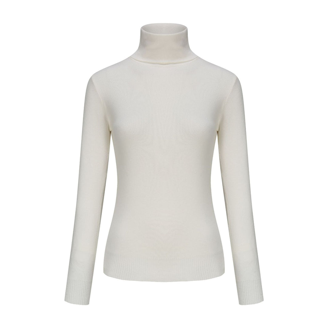 Damen-Rollkragenpullover, Strick, einfarbig
