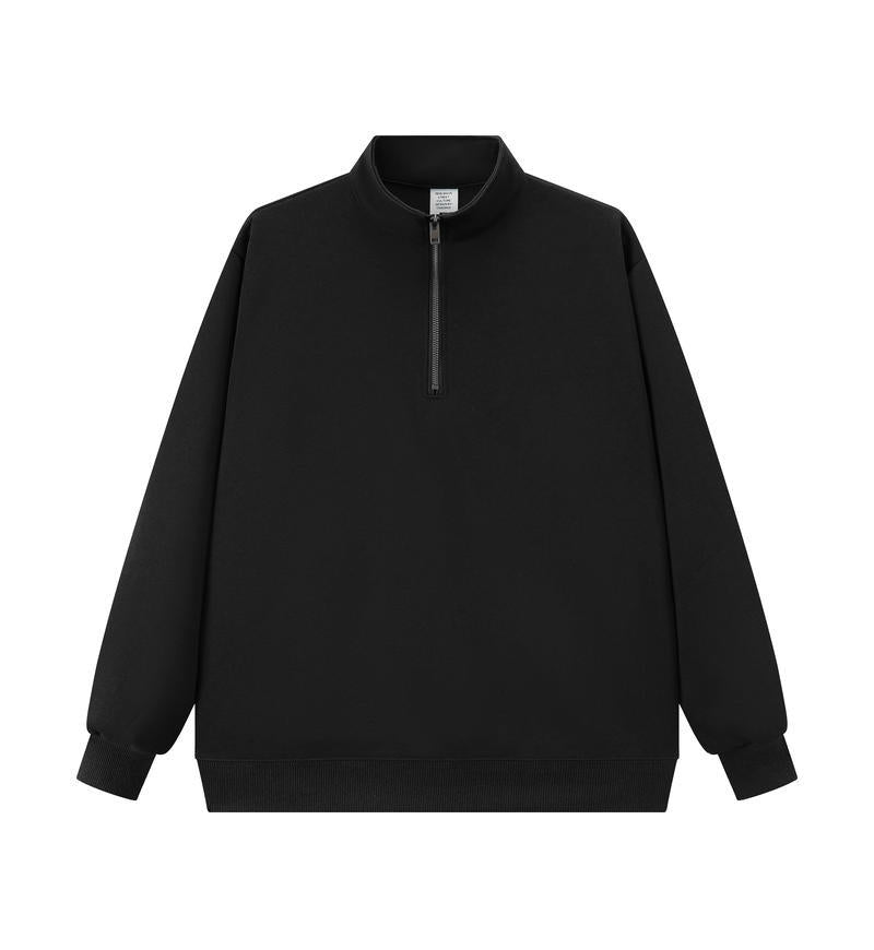 Unisex-Sweatshirt mit Stehkragen und Reißverschluss