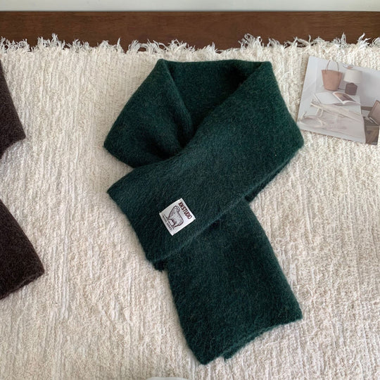 Kurzer Strickschal mit Schlitz, Alpakawollmischung
