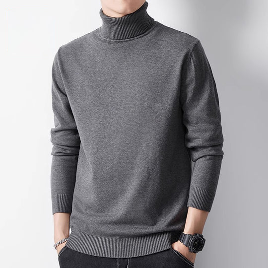 Herren-Rollkragenpullover, warm gefüttert, Winter