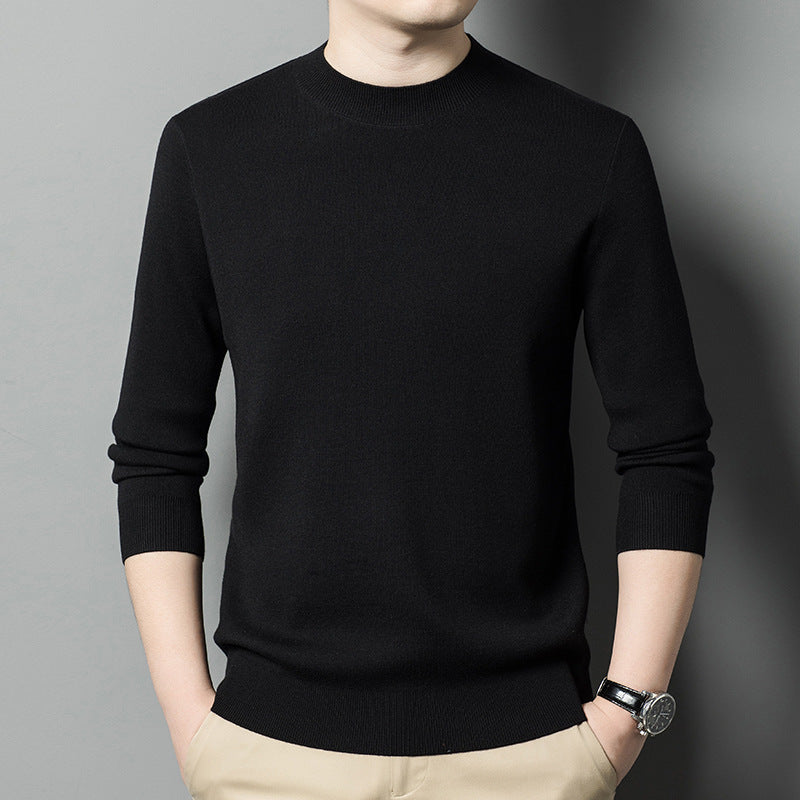 Herren-Wollpullover, Rundhalsausschnitt, maschinenwaschbar
