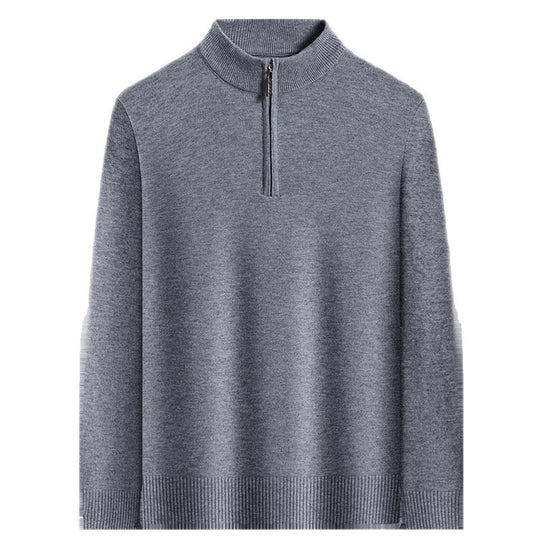 Herren-Strickpullover mit Stehkragen, 350g