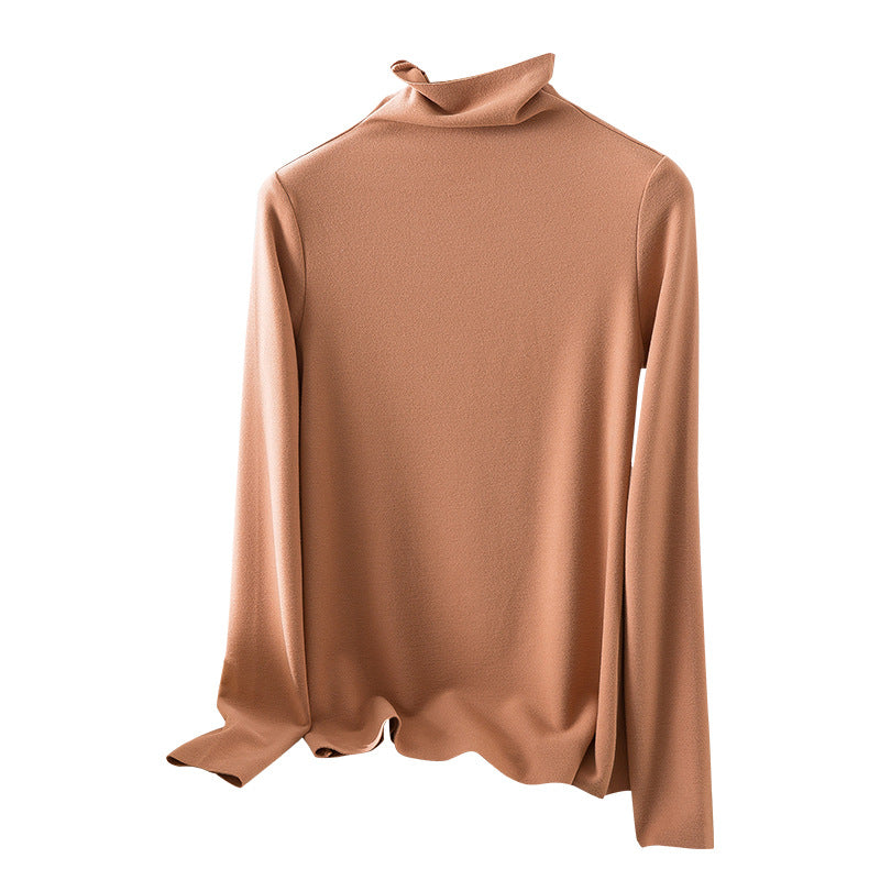 Damen-Rollkragenpullover aus Kaschmir-Seiden-Mix