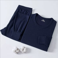 Rundhals Marineblau