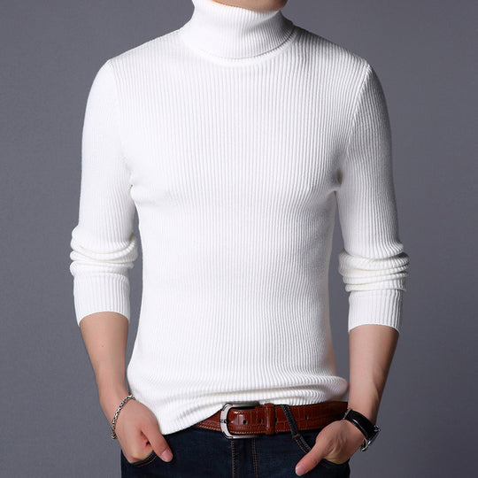Herren-Strickpullover mit vertikalem Rippmuster