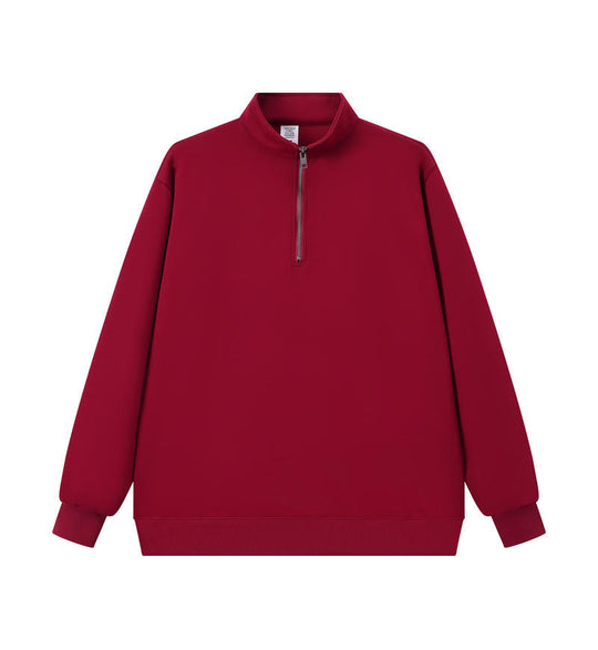 Unisex-Sweatshirt mit Stehkragen und Reißverschluss