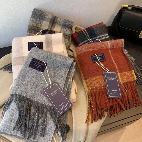 Karierter Schal im Retro-Stil für Damen und Herren