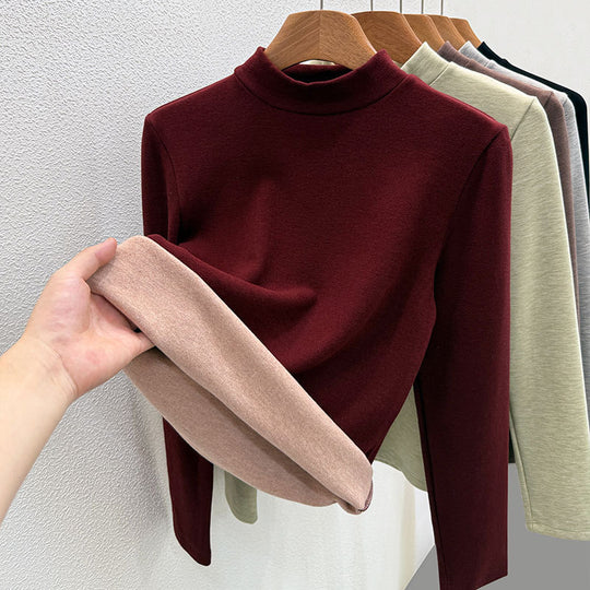 Damen-Rollkragenpullover aus Wollmischgewebe