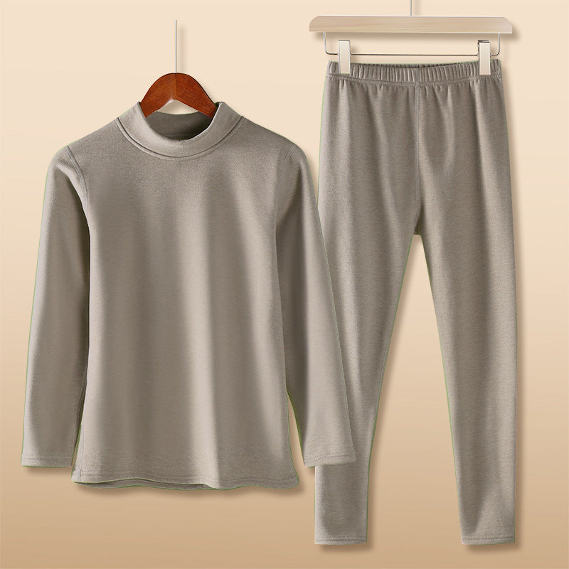 Woll-Seiden-Thermo-Set mit Stehkragen