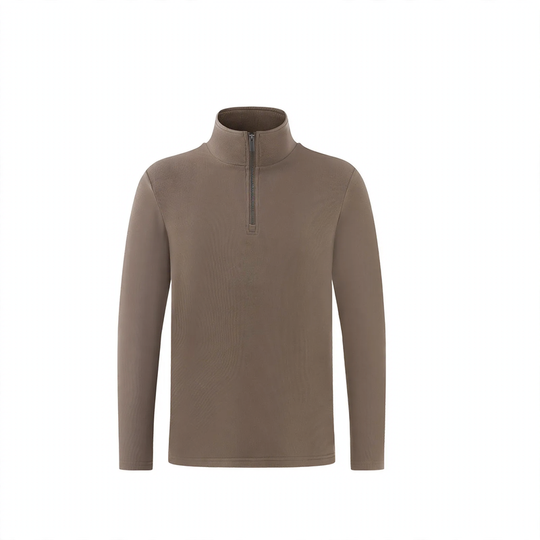 Herren-Pullover mit Stehkragen und Reißverschluss