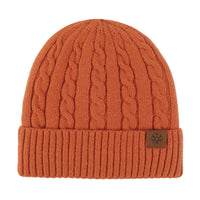 Orange Strickmütze