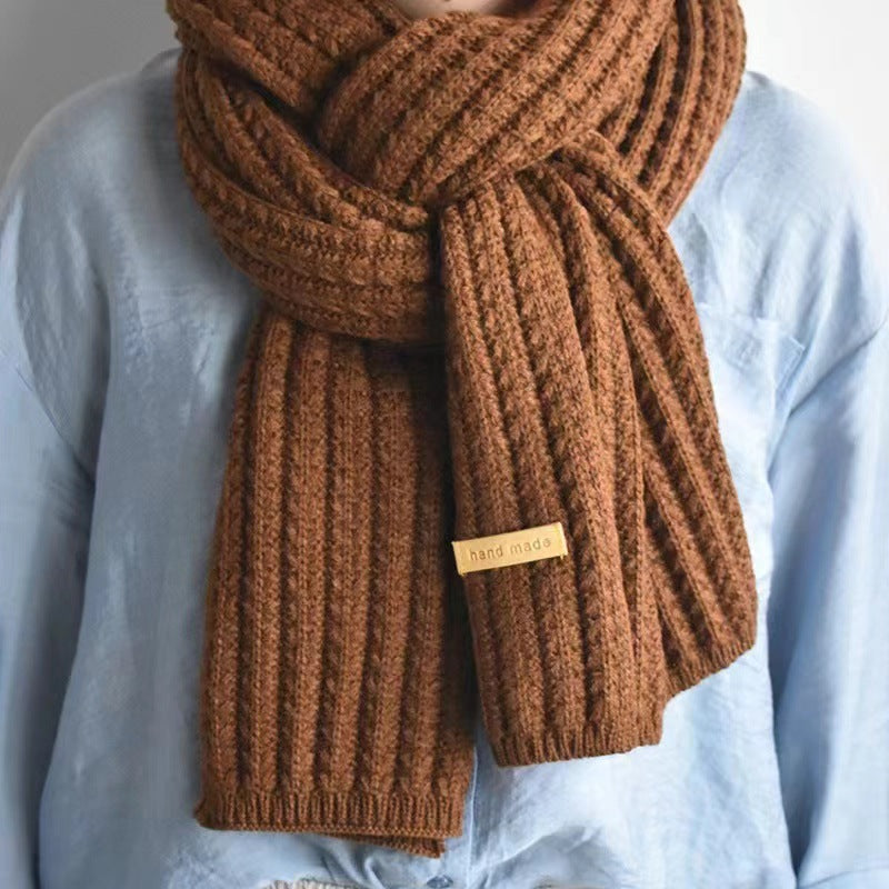 Einfarbiger Strickschal für Damen und Herren