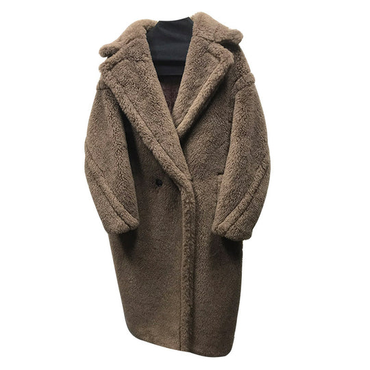 Teddy-Mantel, mittellang, für Damen
