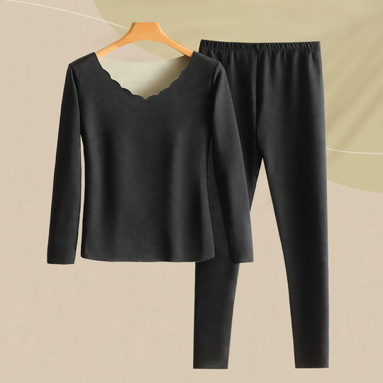 Gefüttertes Damen Thermoset, V-Ausschnitt