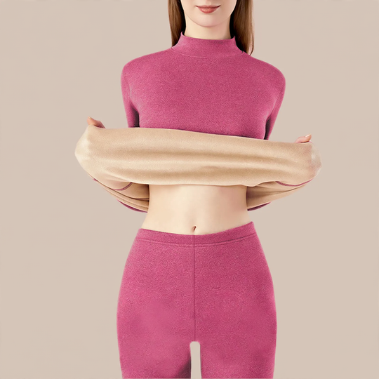 Thermo-Set für Damen und Herren, gefüttert, Stehkragen