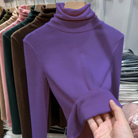 Violett Rollkragen Fleece