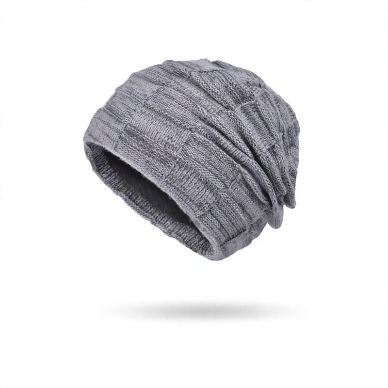 Winter-Strickmütze und Schal Set, gefüttert