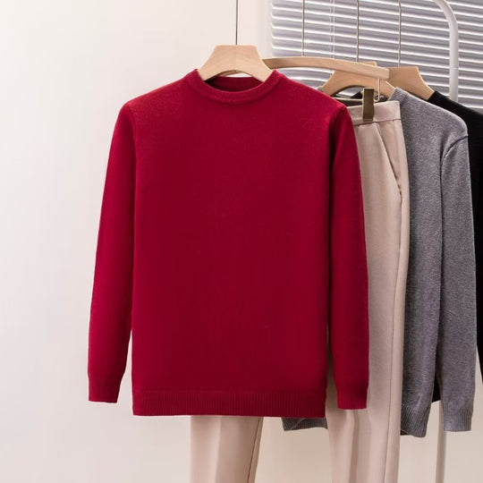 Herren-Strickpullover, schmal geschnitten, Rollkragen
