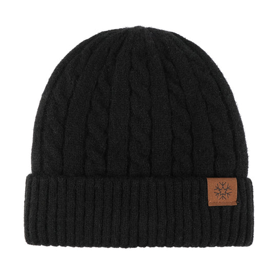 Gefütterte Strickmütze mit Umschlag, Winter