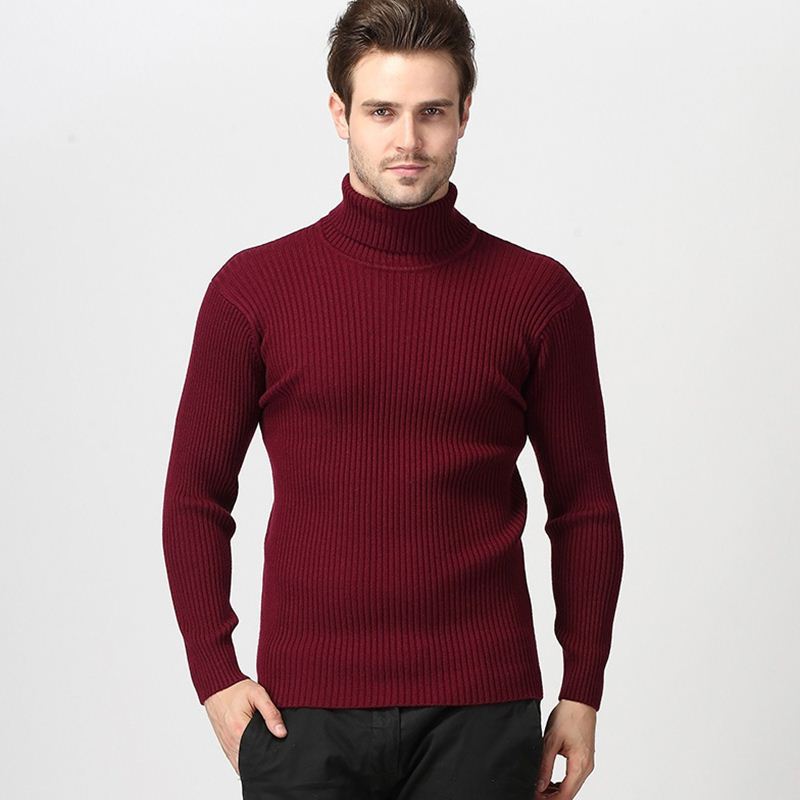 Herren-Strickpullover mit vertikalem Rippmuster