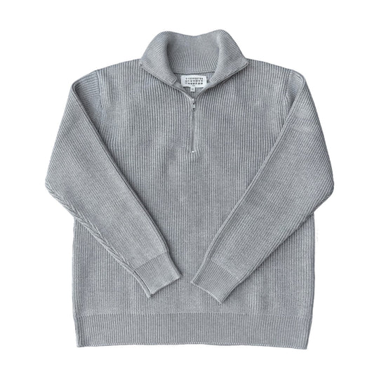 Unisex-Strickpullover mit Reißverschluss, Baumwollmischung