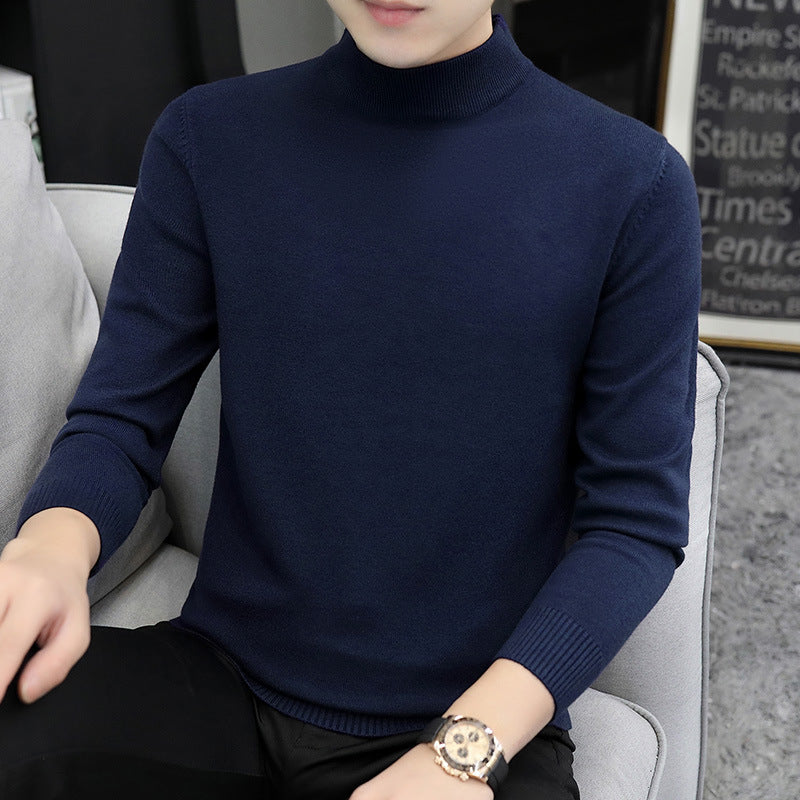 Herren-Strickpullover mit Stehkragen